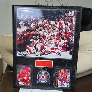 Black Framed Hockey Team Photo Collage